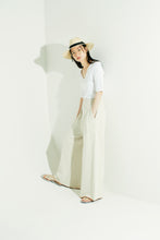 画像をギャラリービューアに読み込む, CANOÉ Organic Cotton : Comfy 2tacs wide pants #CACS0150b