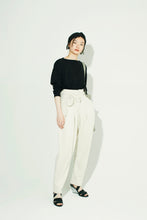 画像をギャラリービューアに読み込む, CANOÉ Organic Cotton : Comfy 2tacs tapered pants #CACS0160b