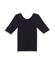 画像をギャラリービューアに読み込む, CANOÉ Ultimate Pima Organic Cotton TIGHT FIT HALF SLEEVE V-NECK : BLACK #CS0080b