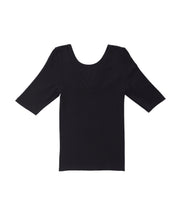 画像をギャラリービューアに読み込む, CANOÉ Ultimate Pima Organic Cotton TIGHT FIT HALF SLEEVE V-NECK : BLACK #CS0080b