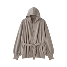 画像をギャラリービューアに読み込む, CANOÉ Undyed Cashmere Knit : Hooded cardigan