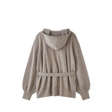 画像をギャラリービューアに読み込む, CANOÉ Undyed Cashmere Knit : Hooded cardigan