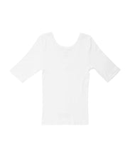 画像をギャラリービューアに読み込む, CANOÉ Ultimate Pima Organic Cotton TIGHT FIT HALF SLEEVE V-NECK : WHITE #CS0080b