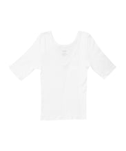 画像をギャラリービューアに読み込む, CANOÉ Ultimate Pima Organic Cotton TIGHT FIT HALF SLEEVE V-NECK : WHITE #CS0080b
