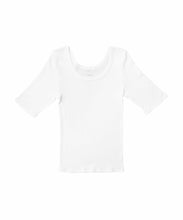 画像をギャラリービューアに読み込む, CANOÉ Ultimate Pima Organic Cotton TIGHT FIT HALF SLEEVE CREW-NECK : WHITE #CS0040b