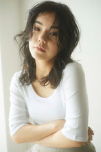 画像をギャラリービューアに読み込む, CANOÉ Ultimate Pima Organic Cotton TIGHT FIT HALF SLEEVE CREW-NECK : WHITE #CS0040b