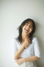 画像をギャラリービューアに読み込む, CANOÉ Ultimate Pima Organic Cotton TIGHT FIT HALF SLEEVE V-NECK : WHITE #CS0080b