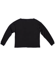 画像をギャラリービューアに読み込む, CANOÉ Ultimate Pima Organic Cotton LOOSE FIT LONG SLEEVE SWEATSHIRTS : BLACK #CS0090b
