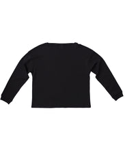 画像をギャラリービューアに読み込む, CANOÉ Ultimate Pima Organic Cotton LOOSE FIT LONG SLEEVE SWEATSHIRTS : BLACK #CS0090b