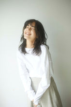 画像をギャラリービューアに読み込む, CANOÉ Ultimate Pima Organic Cotton LOOSE FIT LONG SLEEVE SWEATSHIRTS : WHITE #CS0090b