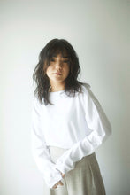 画像をギャラリービューアに読み込む, CANOÉ Ultimate Pima Organic Cotton LOOSE FIT LONG SLEEVE SWEATSHIRTS : WHITE #CS0090b