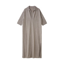 Load image into Gallery viewer, CANOÉ Undyed Cashmere Knit : Collared dress
