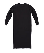 Load image into Gallery viewer, CANOÉ Ultimate Pima Organic Cotton LOOSE FIT LONG SLEEVE TUNIC : BLACK #CS0050b

