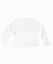 Load image into Gallery viewer, CANOÉ Ultimate Pima Organic Cotton LOOSE FIT LONG SLEEVE SWEATSHIRTS : WHITE #CS0090b
