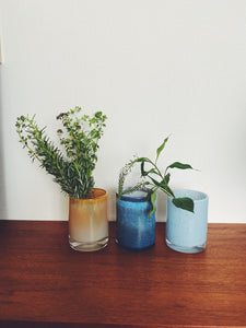 Henry Dean Flower Vase V.Cylinder 10×13 : PASTEL BLUE